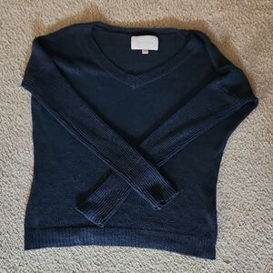Brochu Walker Deep Blue V-Neck Sweater